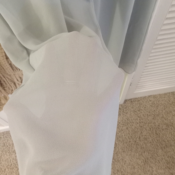 Vintage Chiffon High Waist Wide Leg Flowy Pants - Picture 2 of 2